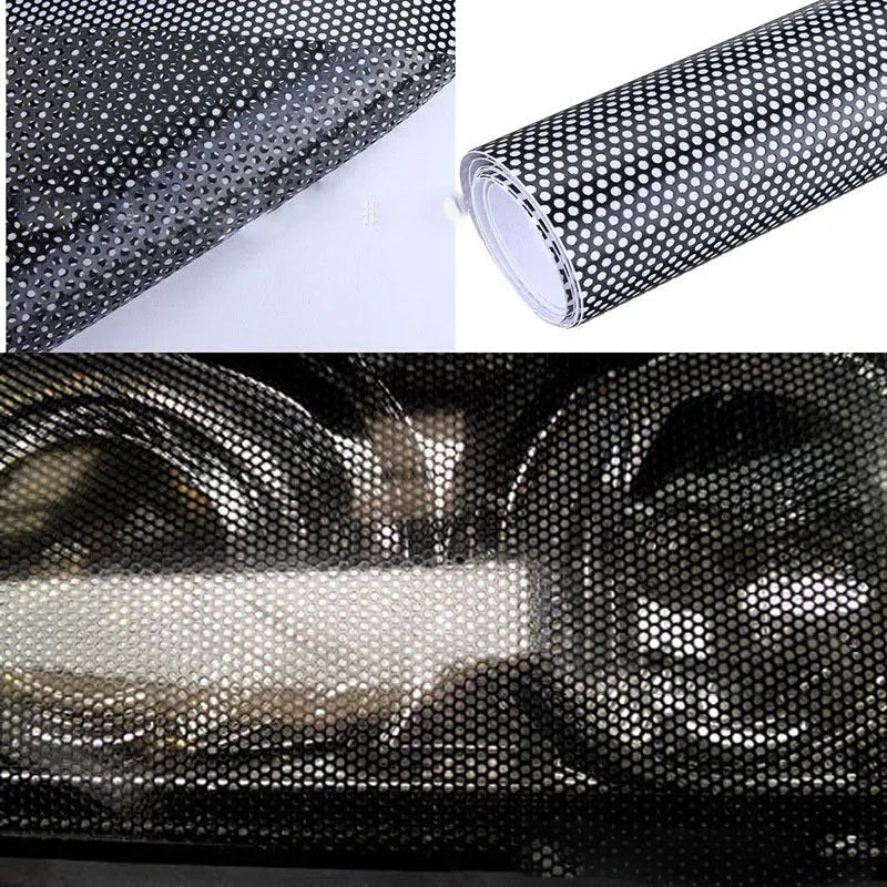 30cm by 106cm perforated automotive colour changing film for vehicle wrapping applications