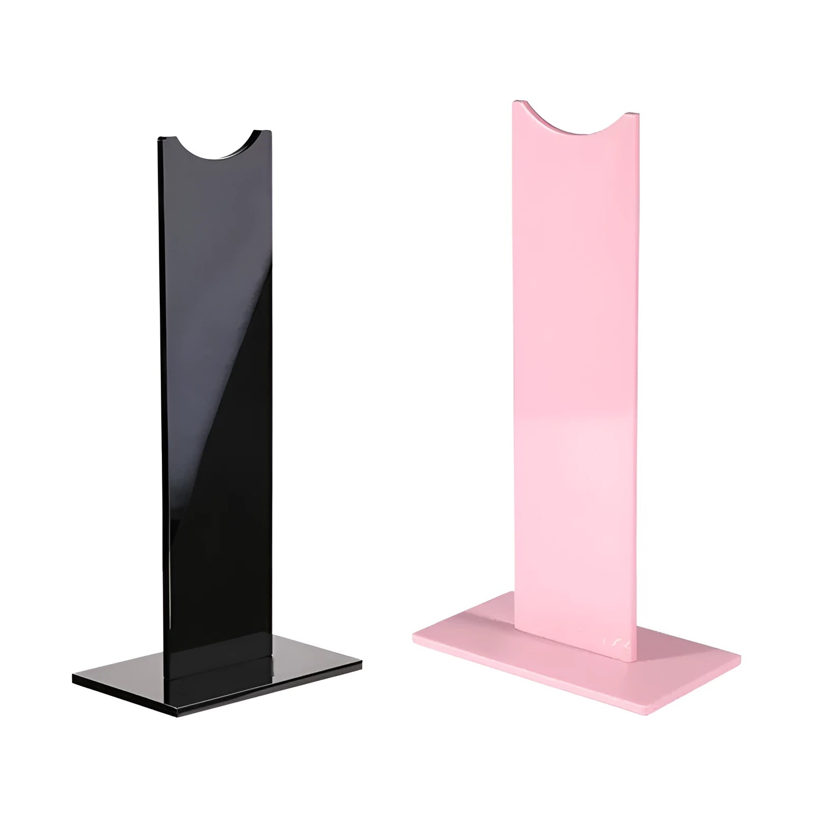 Pink and black detachable headset bracket with non-slip silicone base for gaming headphones