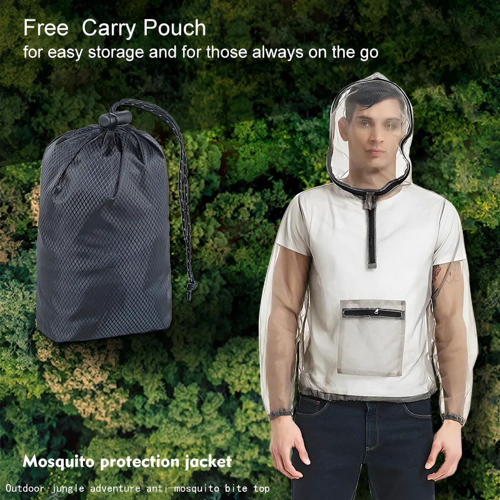 Rayman Jungle Run smoky grey mesh insect-proof outdoor jacket for men and women