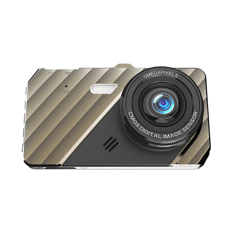 4-inch touch screen dual lens car dashboard camera for front and rear recording