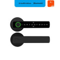 Single handle indoor wooden door smart lock with fingerprint sensor and keypad