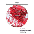 PVC winter ski ring with printed design, 30cm diameter, available in flame red, snow blue, and snow mountain colour options
