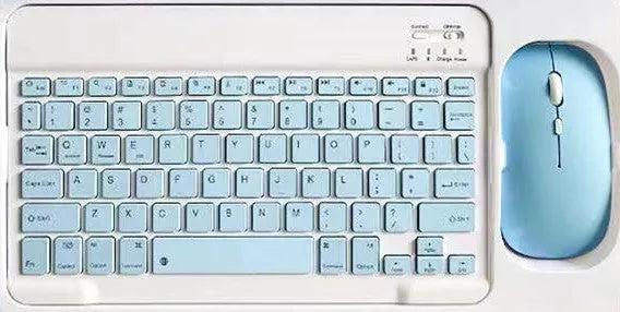 10-inch Bluetooth keyboard and mouse set in black colour with USB linker and battery