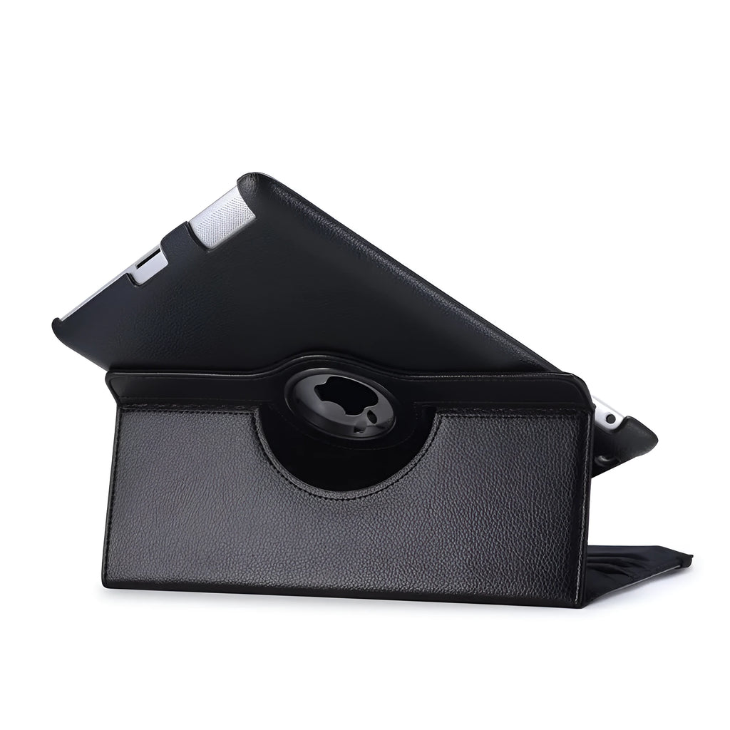 PU leather iPad case in multiple colours showing clam shell design with sleep function for iPad 2 3 4 and iPad mini models