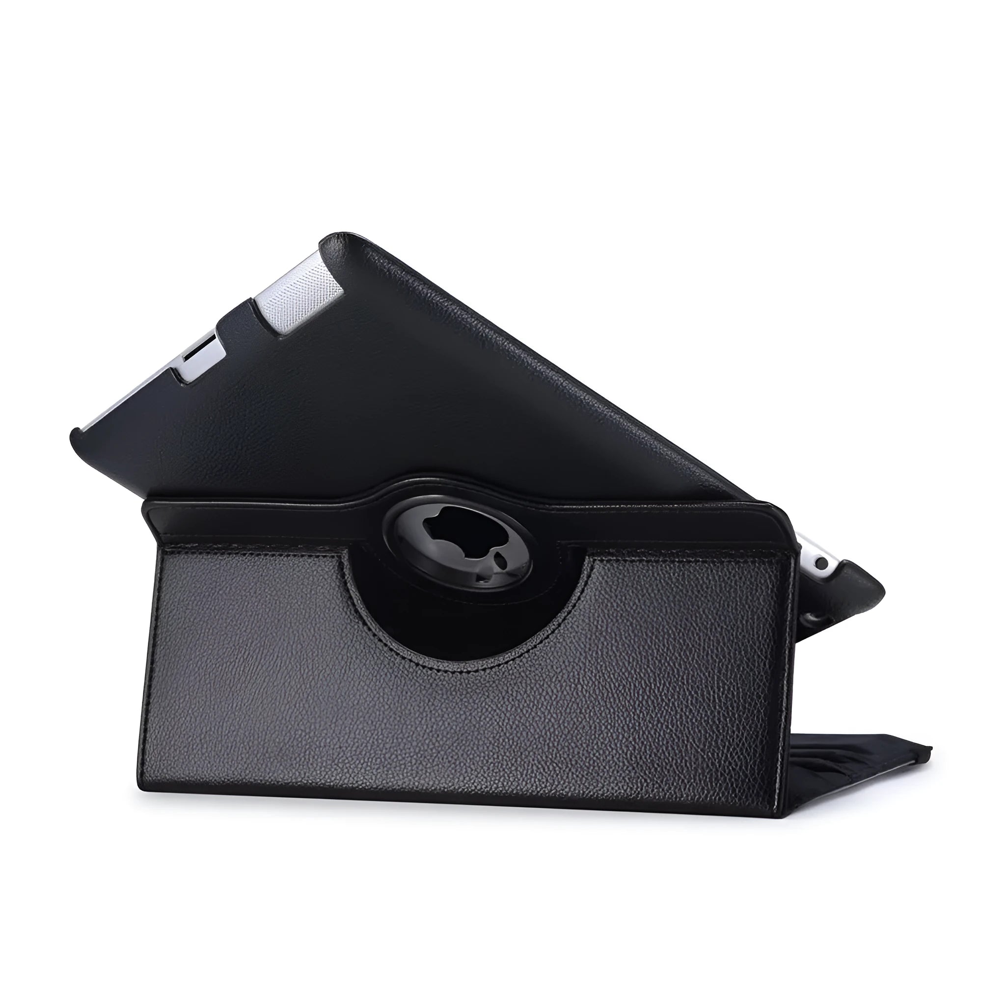 PU leather iPad case in multiple colours showing clam shell design with sleep function for iPad 2 3 4 and iPad mini models