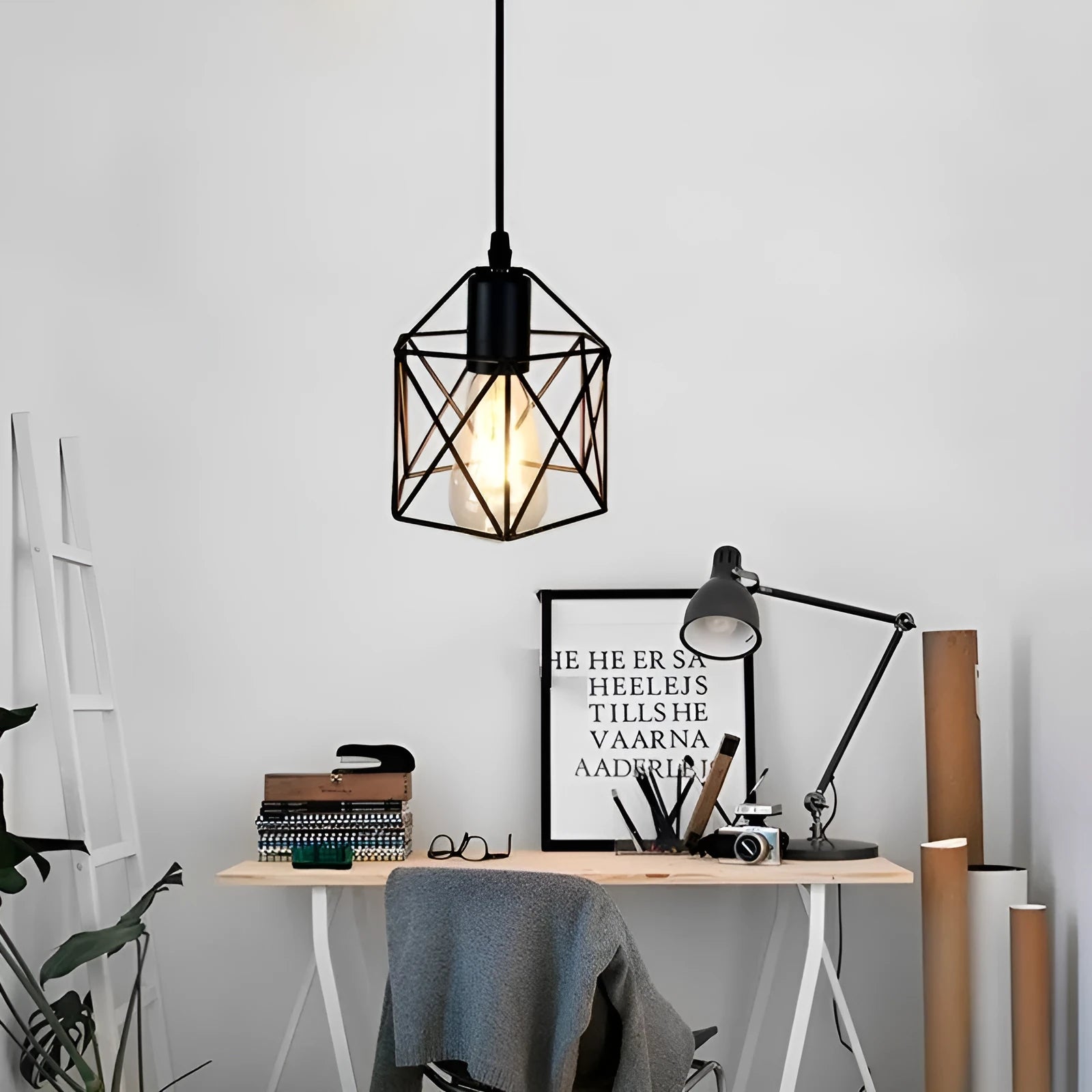 American country style decorative wall light with iron shade measuring 150 by 140 mm