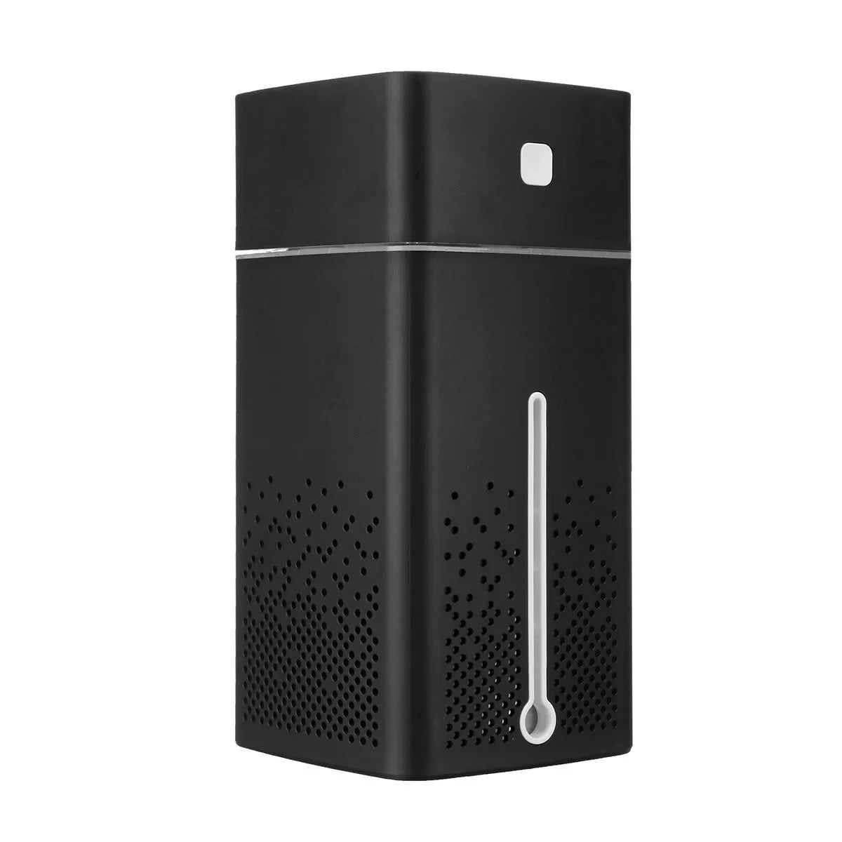 Black and white desktop humidifier measuring 103x103x218mm with 1000ml capacity and USB interface