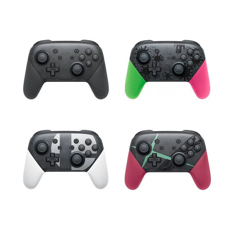 Wireless Bluetooth gamepad in black with vibrating feedback and USB charging port