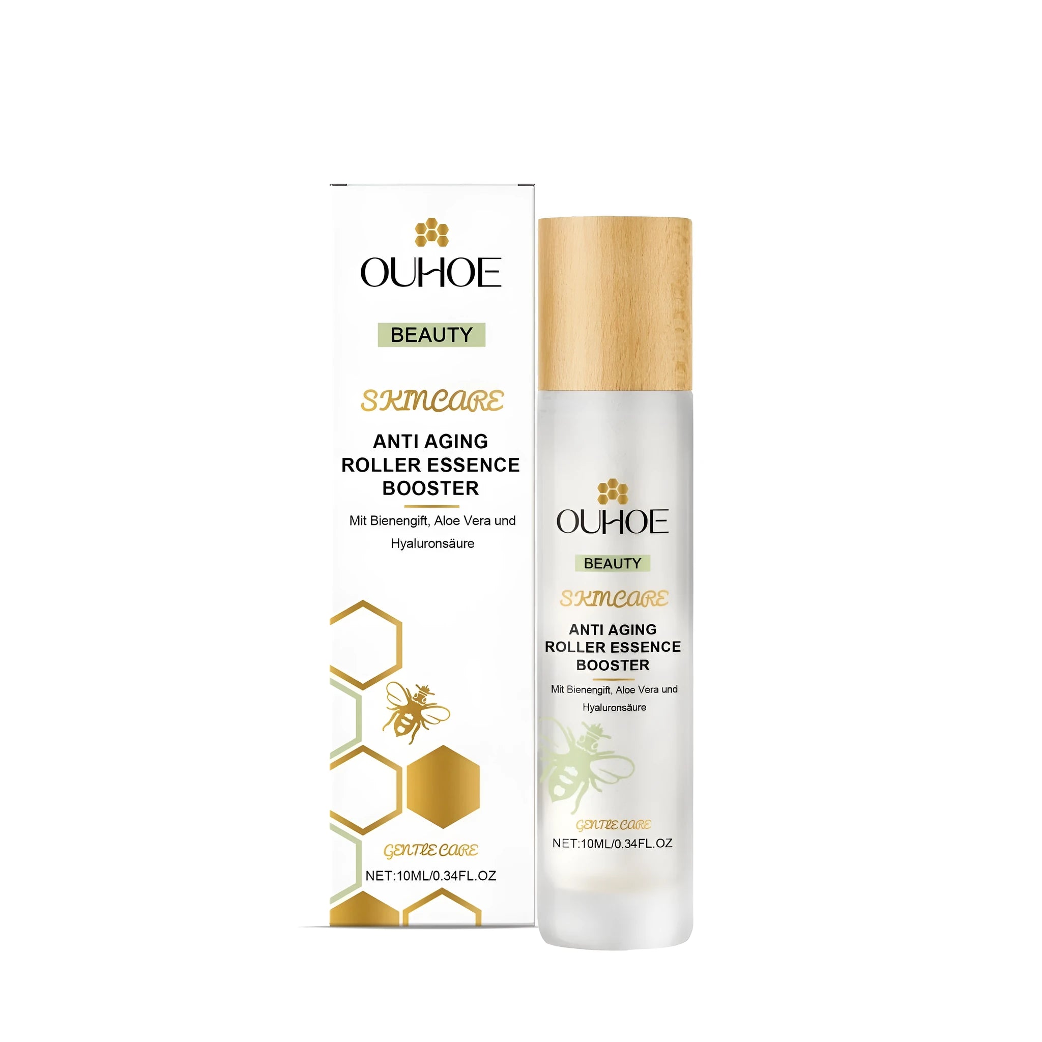 Anti-aging evening ball with 10ml capacity, containing bee venom and hyaluronic acid for skin renewal