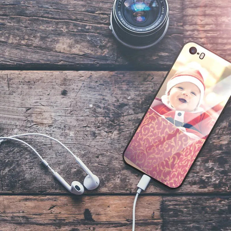 iPhone case with raised bumper edge protecting camera and screen, showing precise port cutouts and thin 0.8mm profile