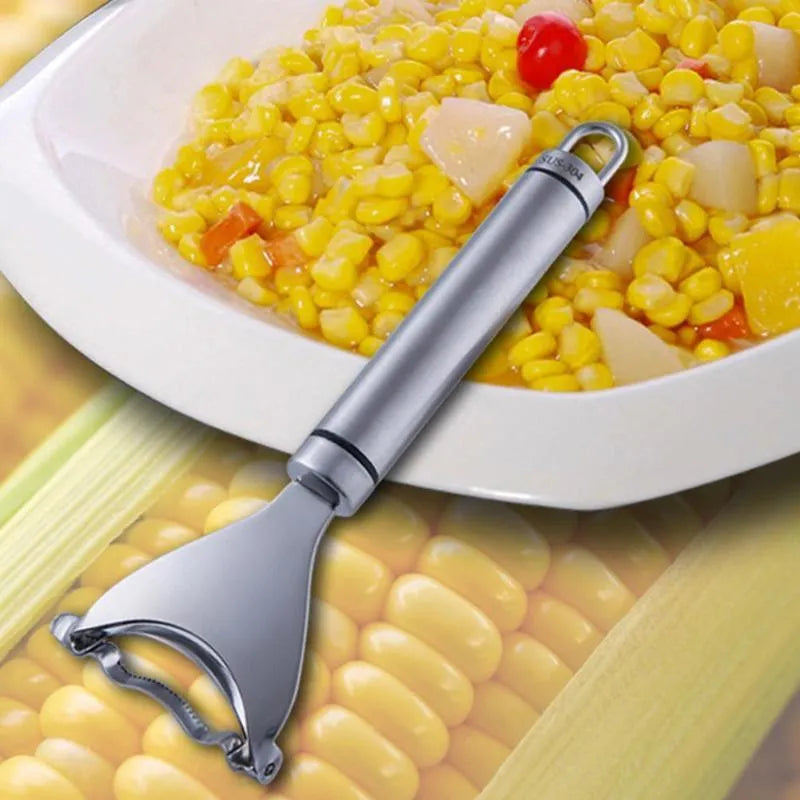 Stainless steel corn planer measuring 18cm with 75g weight for kitchen use