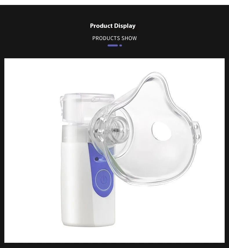 USB handheld columnar nebuliser with 0.5L water tank for quiet drug atomisation below 36dB