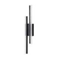 Gold-finished double line wall lamp, 500mm long, with modern design on a white wall.