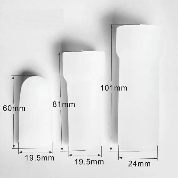 Blue silicone masturbator for physical stretch exercises in three size options: small, medium, large