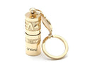 Gold zinc alloy waterproof LED flashlight keychain with mini portable design for emergency outdoor use