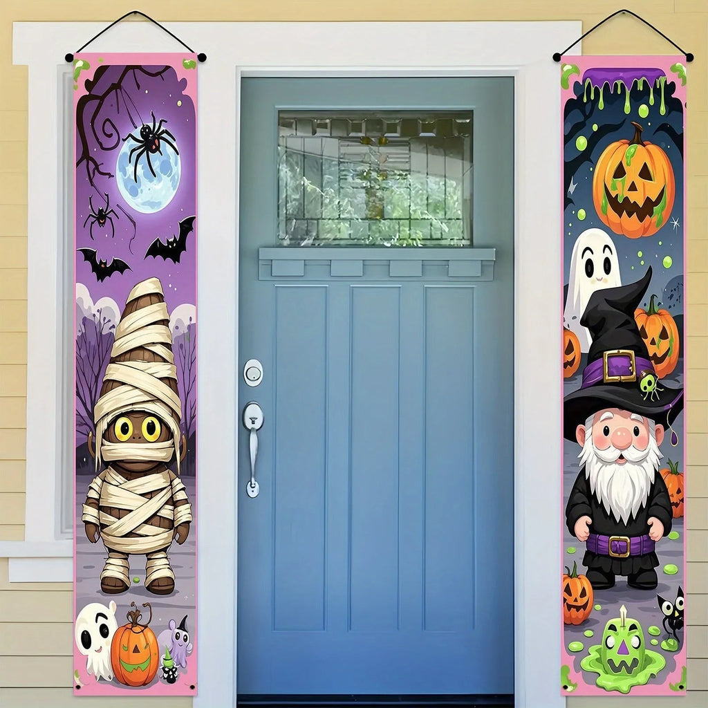Halloween couplet decorations banner measuring 30x180cm per pair in polyester fabric