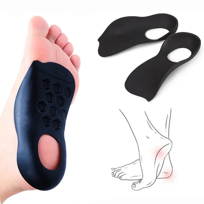 Arch support insole with varus correction in white, black, or skin colour for sizes 35-45