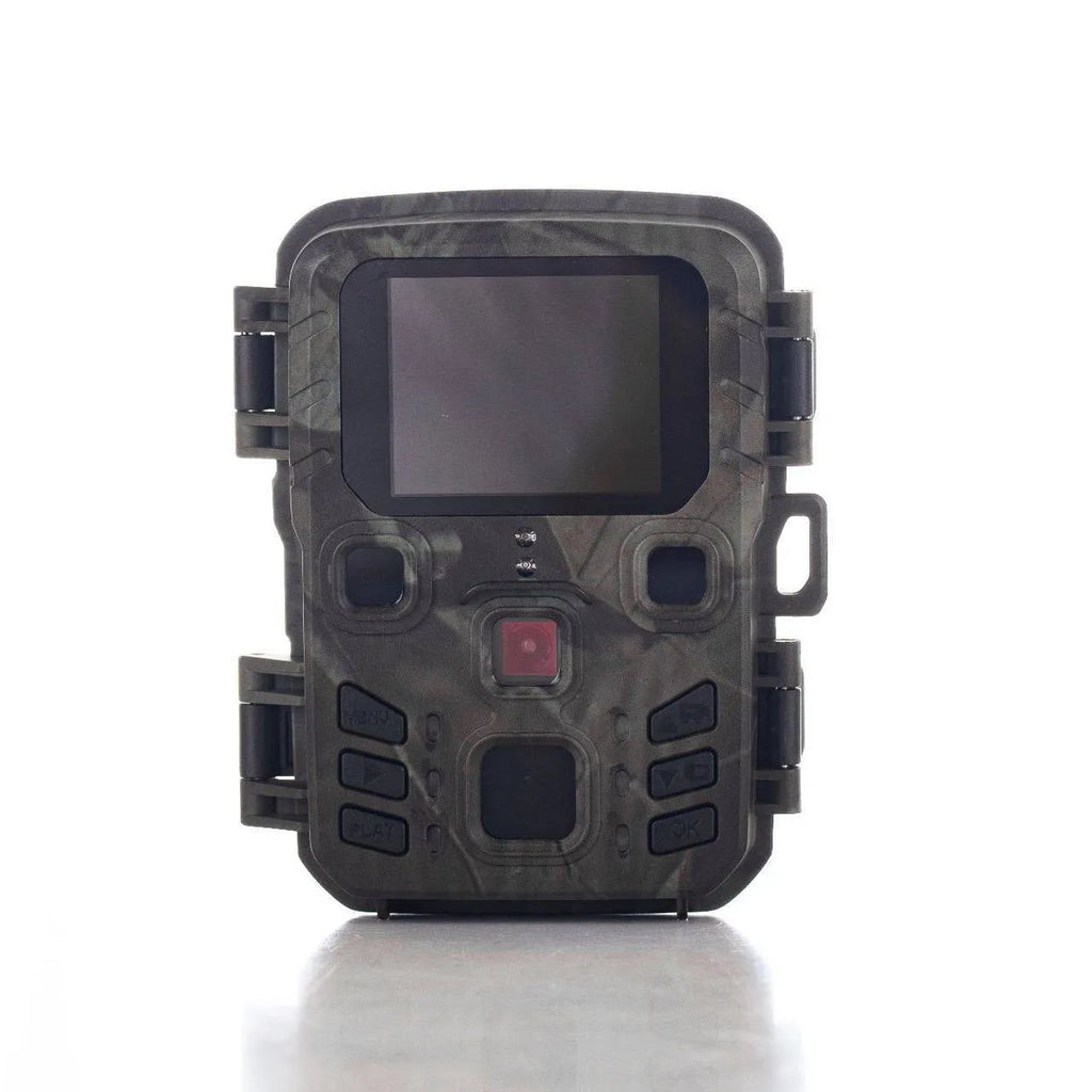 Black plastic infrared night vision monitoring device with 12-megapixel sensor and TF card slot