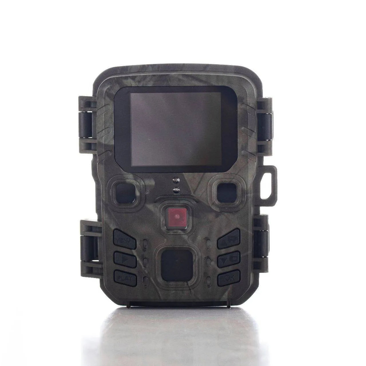 Black plastic infrared night vision monitoring device with 12-megapixel sensor and TF card slot