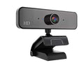 Black 1080P HD USB video camera with built-in microphone and manual focusing, 1920x1080 resolution