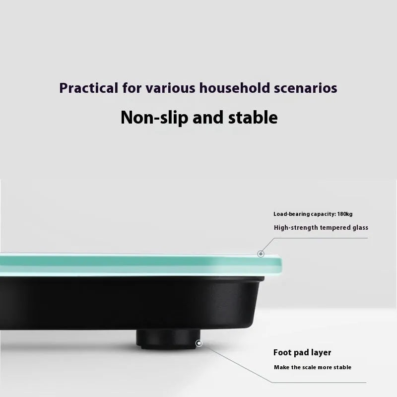 Household human body weighing scale with 26x26 cm platform in Cross Ice Crystal White colour