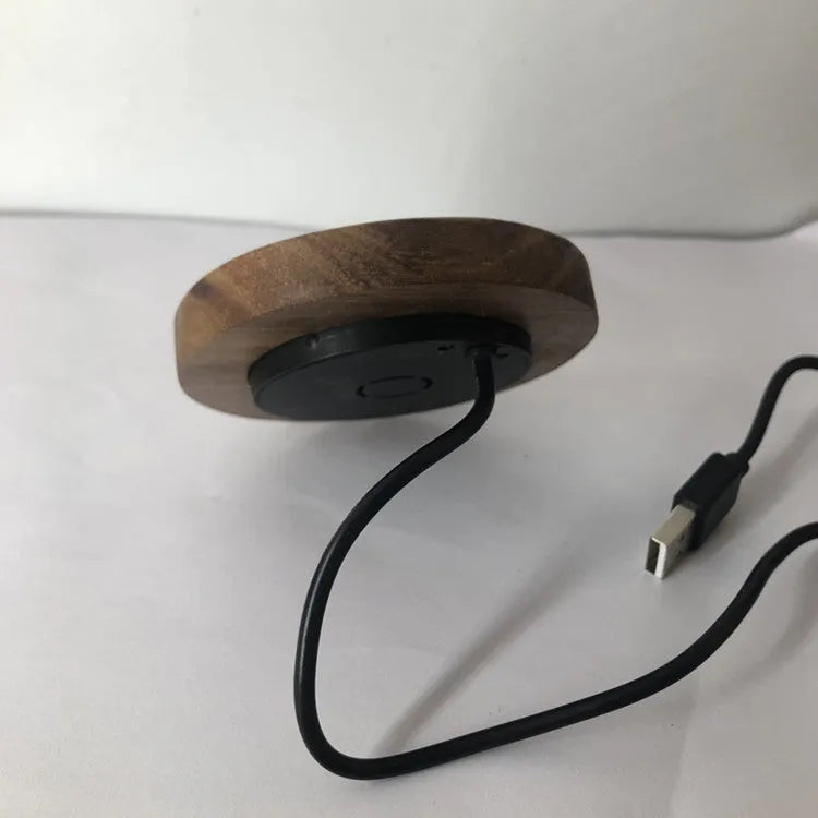 60mm round recessed wireless phone charger for desk and bedside table installation