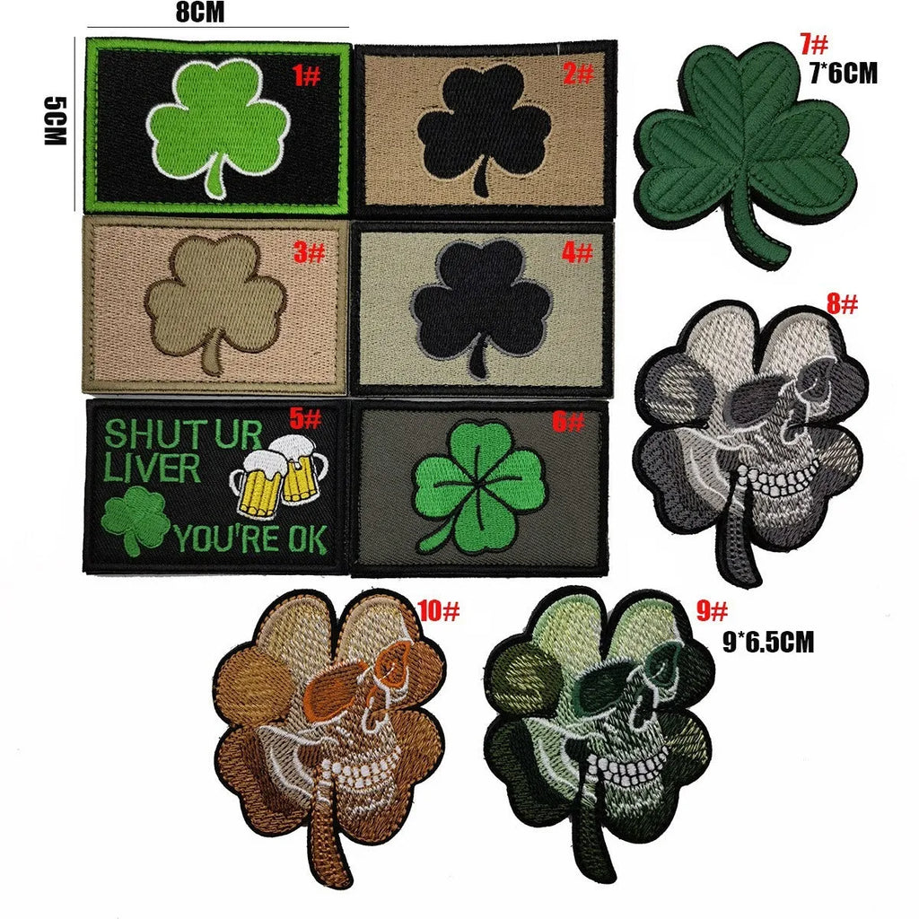 Embroidered fabric badge with Velcro backing showing detailed stitching on nylon polyester material