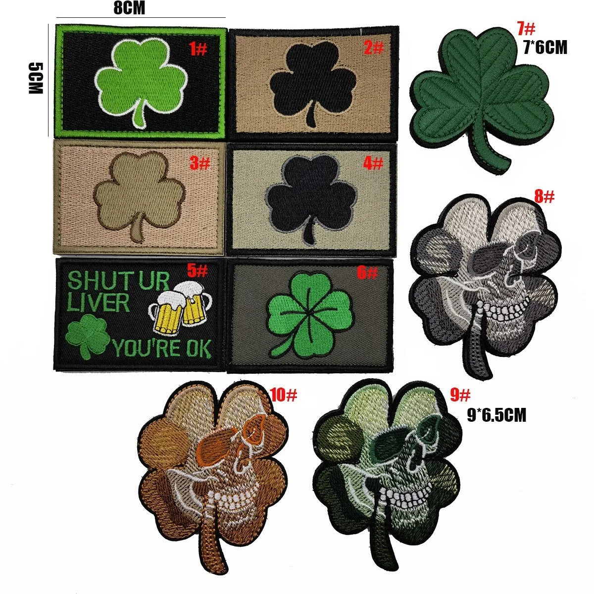 Embroidered fabric badge with Velcro backing showing detailed stitching on nylon polyester material