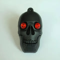 Skeleton skull patterned USB 3.0 flash drive with chain attachment showing PVC shell construction