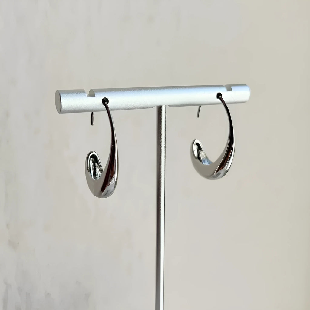 Women's snake design fashion earrings in gold or silver electroplated alloy