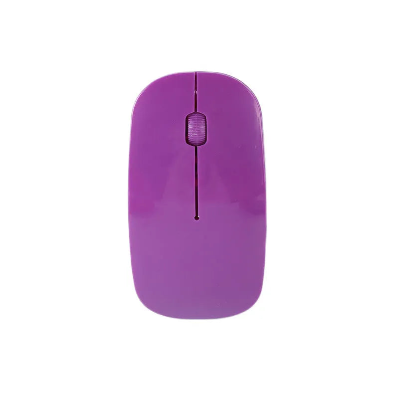 Wireless USB computer mouse shown in multiple colour options: black, blue, green, pink, red, and white.