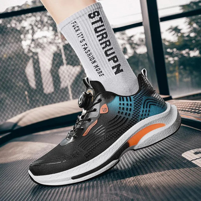 Low-top sneakers with mesh lining and rotating buckle closure in multiple colour combinations