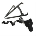 Black body fat skinfold caliper with measuring tape for body composition assessment
