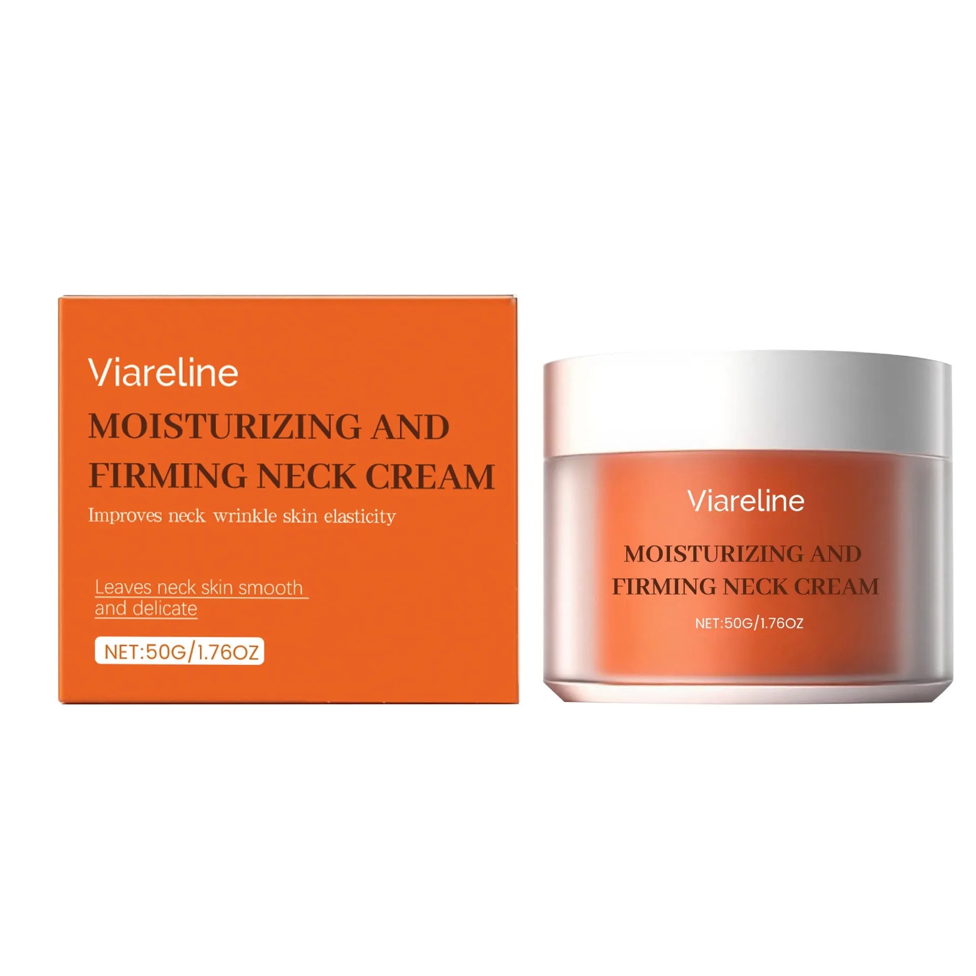 50g Daily Neck Contour Skin Moisturising Care Cream jar with compact 6.3cm packaging