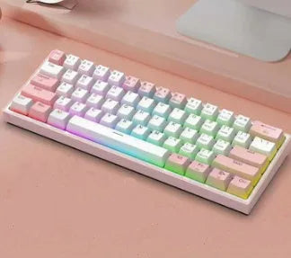 Red Dragon mechanical keyboard with red axis switches, RGB backlight, and three-mode wireless connection
