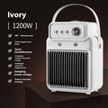 White 2-in-1 ceramic table heater and humidifier with digital control panel.