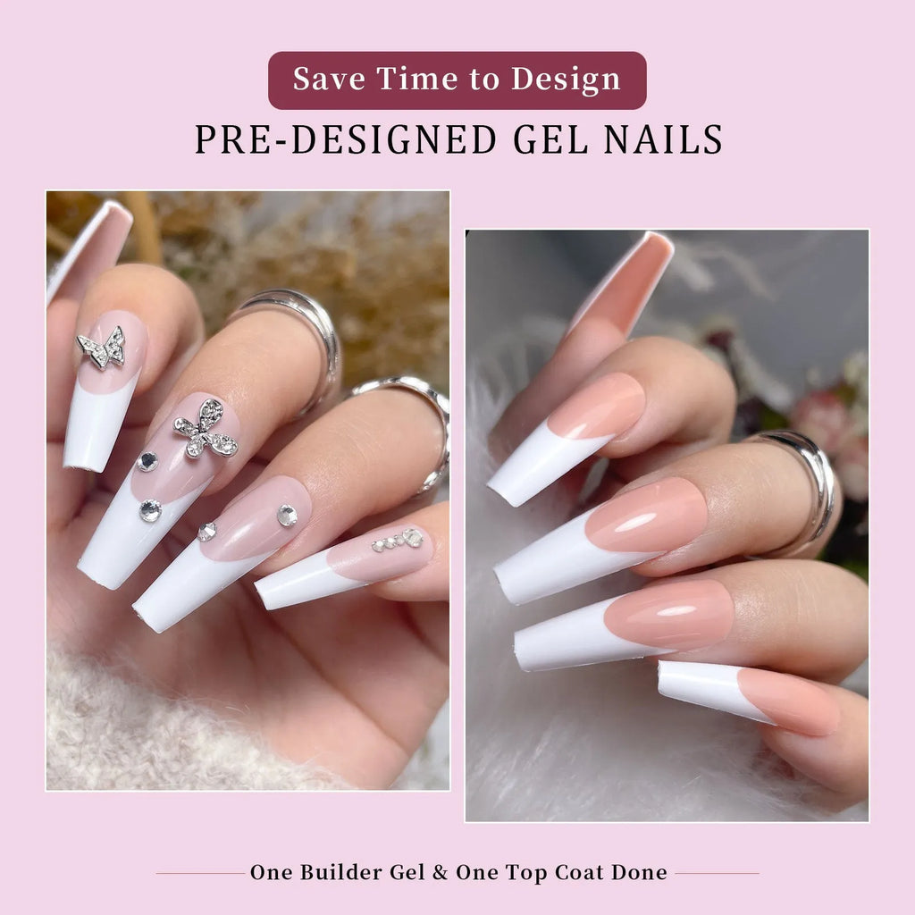 Box of 288 French wear seamless removable nail stickers in sweet and hot girl styles.