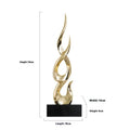 Resin festival decoration ornament with half-handmade construction in bright gold finish