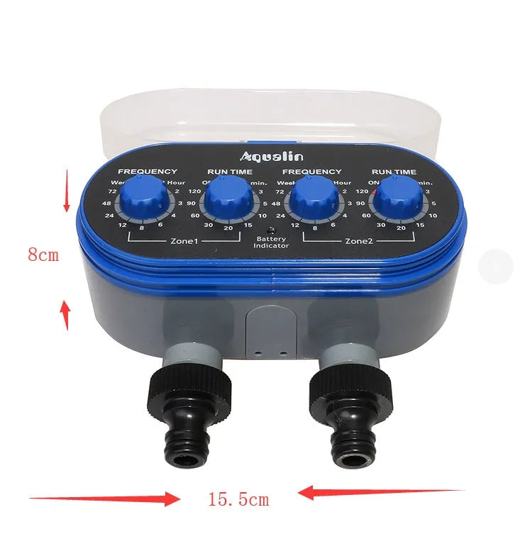 Intelligent irrigation automatic watering device dual timed controller for garden plants