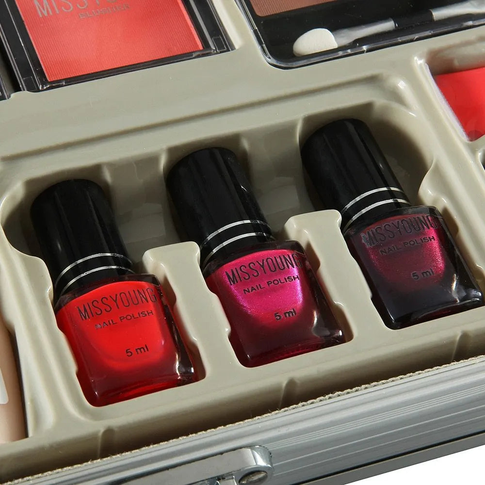 MC1159 makeup set with eight natural colours, including lipstick, nail polish, eye shadow and foundation