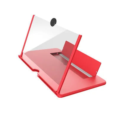 12-inch wooden screen amplifier bracket in folded position showing log wood and acrylic construction