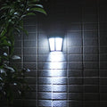 Solar wall lamp with 6 LED lights and IP65 waterproof rating for outdoor garden and courtyard lighting