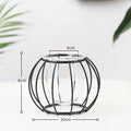 Glass and iron Nordic desktop ornament in black or gold with diamond, hexagonal, round or line shape