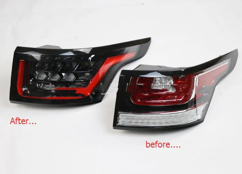 A pair of LED car brake light assemblies for the rear bumper