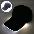 Halloween LED baseball cap with pumpkin smile design and coloured lights