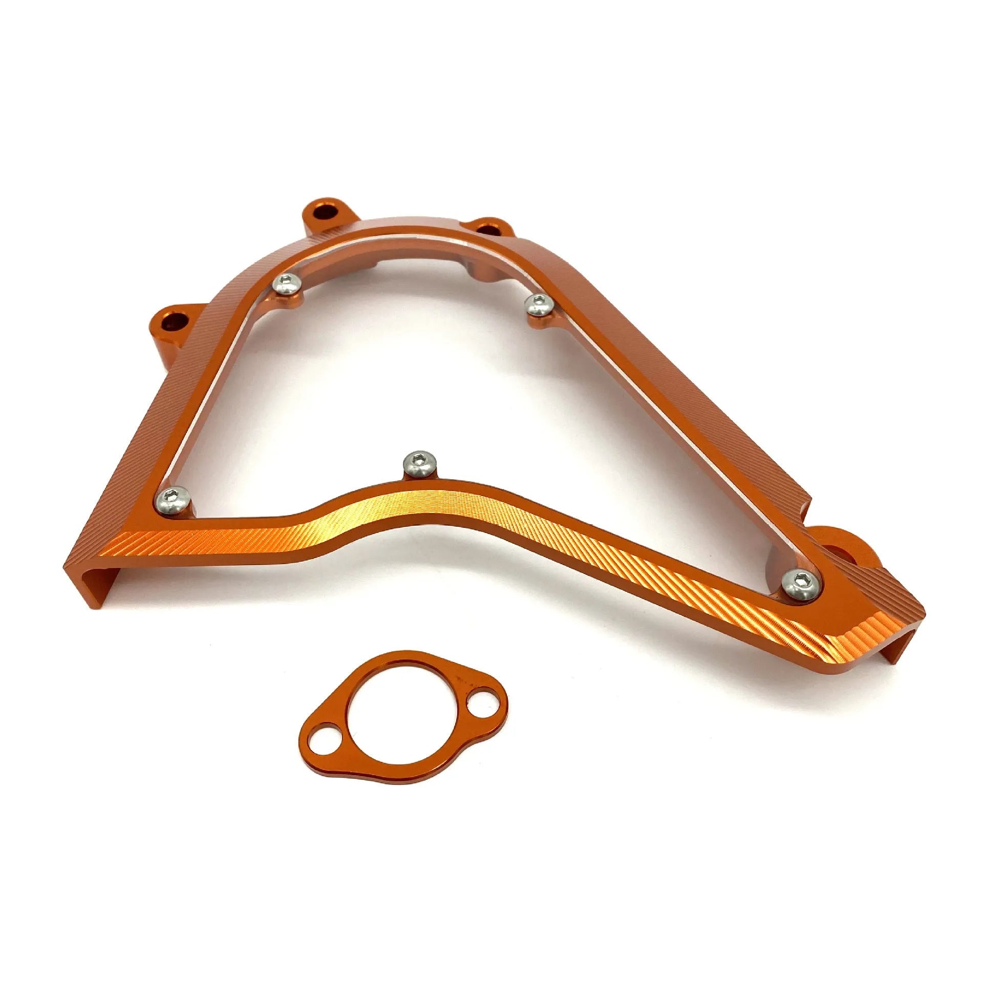 KTM Duke motorcycle replacement chain cover in black or orange for 2017-2020 models