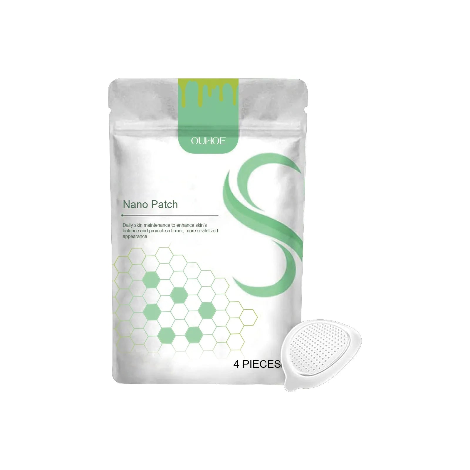 Micro needle body shaping care patch set with 4 pieces, showing bee venom and black pepper ingredients for skin application