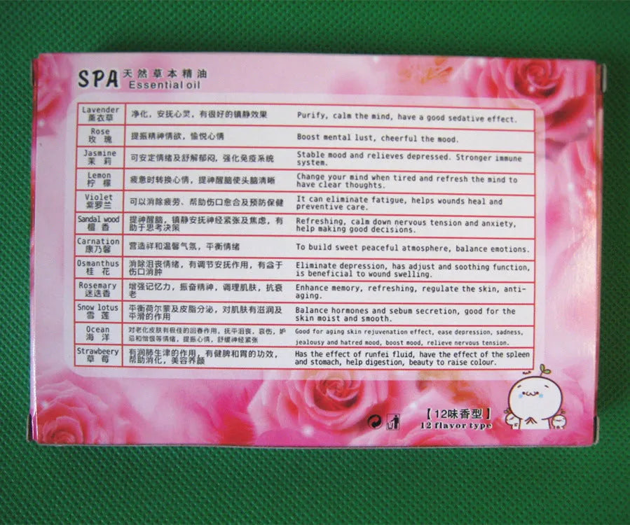 Plant essential oil single aromatherapy oil for SPA and incense, A box with Q12 branches