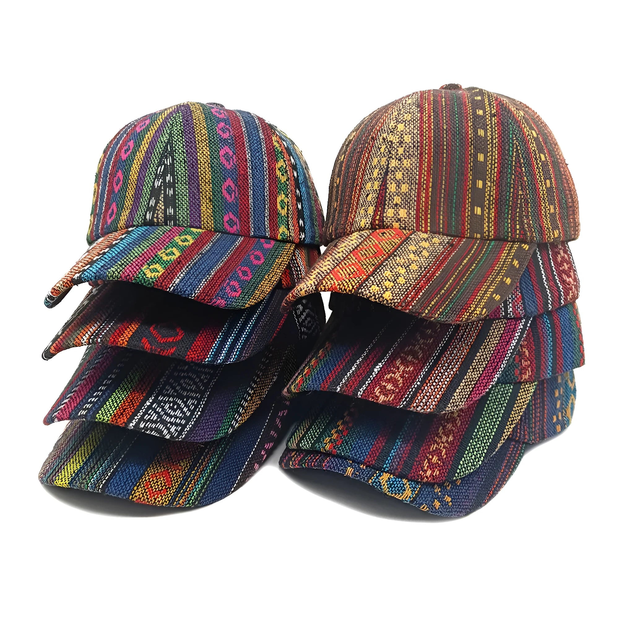 Women's bohemian baseball cap with dome crown in various colours, size M fits 56-58cm head circumference