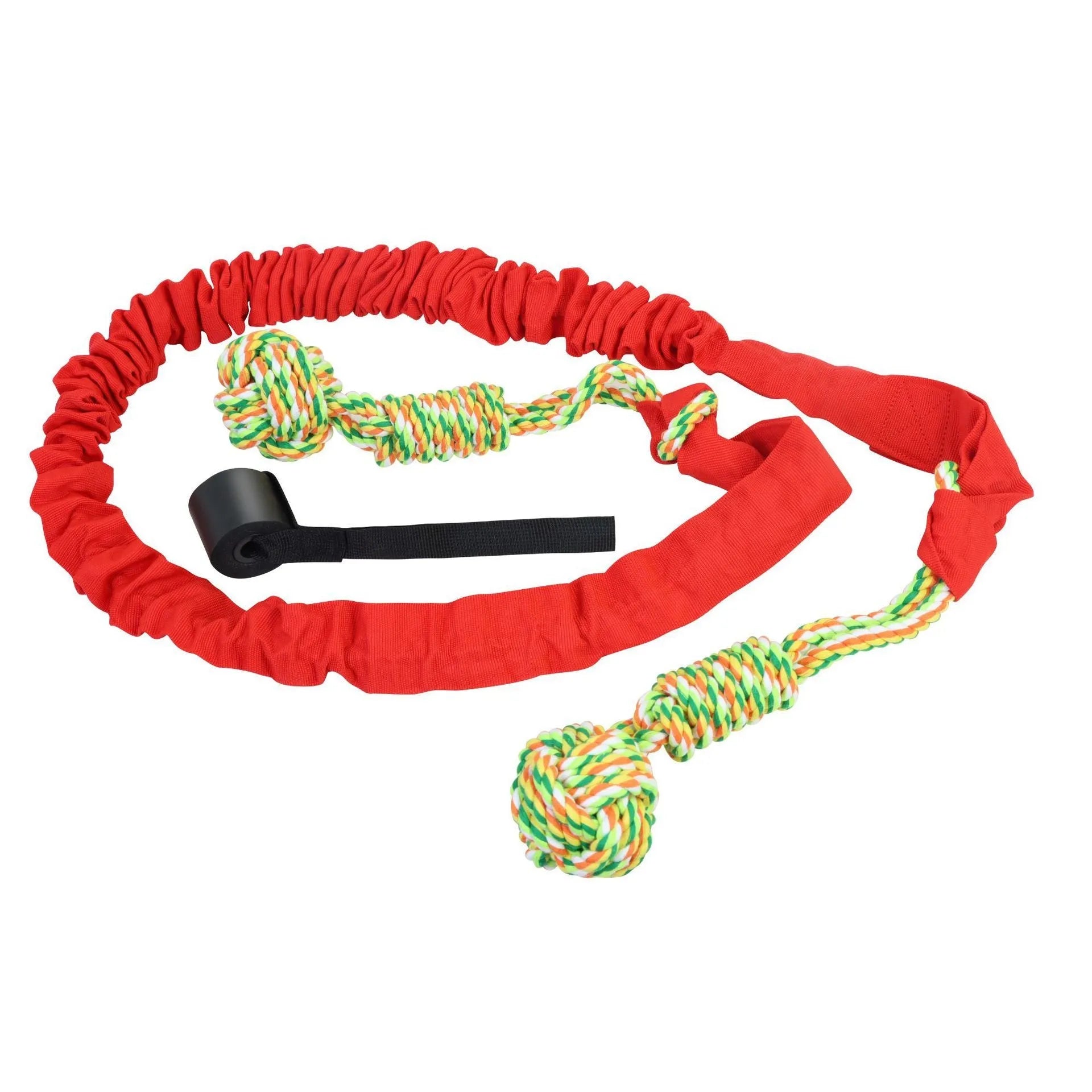 45cm cotton tug of war rope for dogs in black, grey, and red colour options